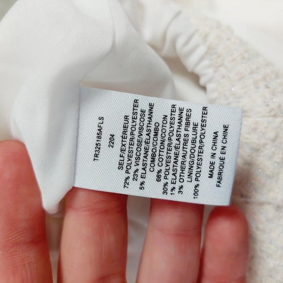 New DEREK LAM 10 CROSBY Chiara button-detailed twill and metallic tweed P1796 - Picture 12 of 14